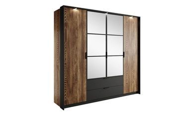 Шкаф Стокгольм 4дв. Lagom каштан/антрацит Lagom (Лагом) - 1