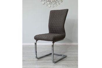 Стілець Bruno DC-2365-2 велюр графіт ніжка хром PREMIUM - 1