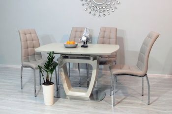 Стол Arizona T7066 (Аризона) 120 Beige satin PREMIUM - 1
