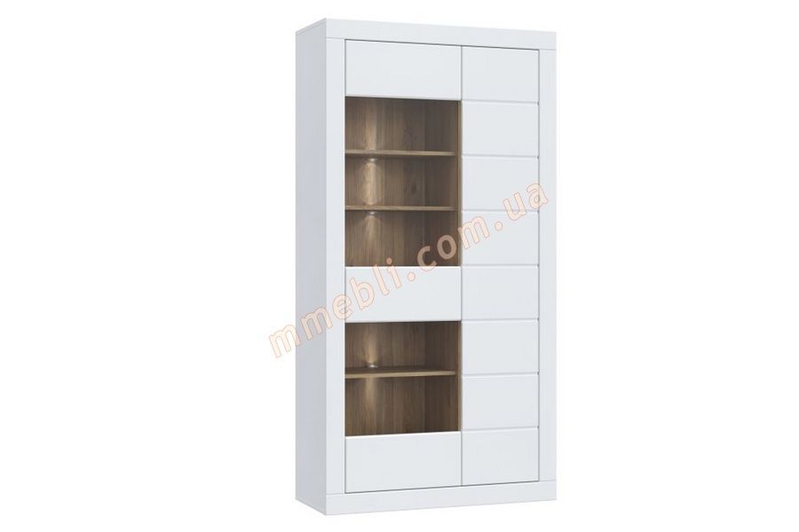 Витрина 2d LEFKADAS LFKV721R Forte Белый мат/Дуб Маувелла Forte - 3
