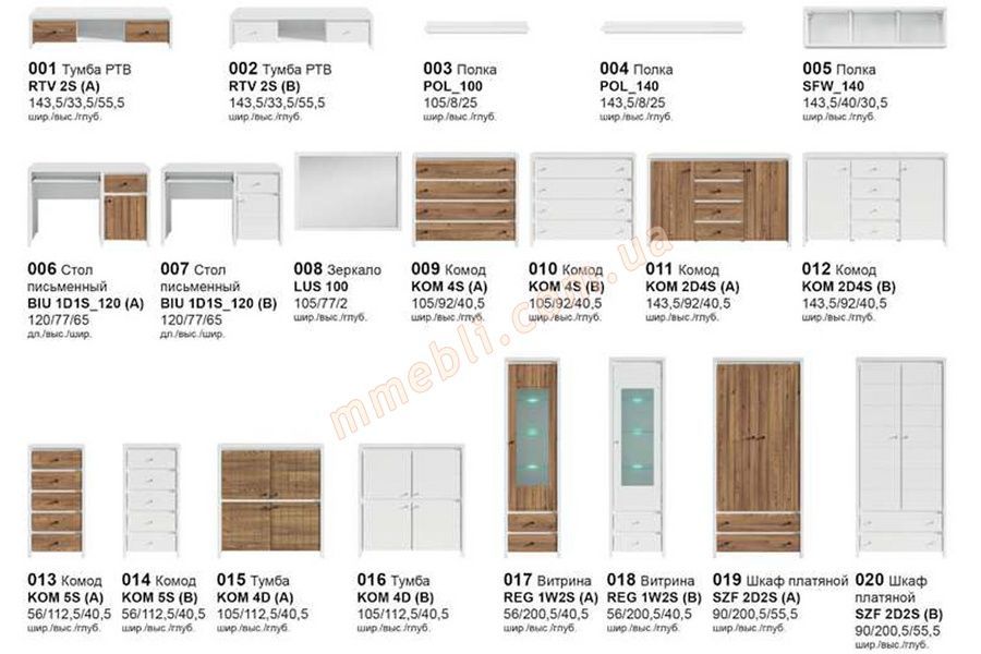 Витрина Кристина REG1W2S(B) BRW Украина BRW Украина - 3