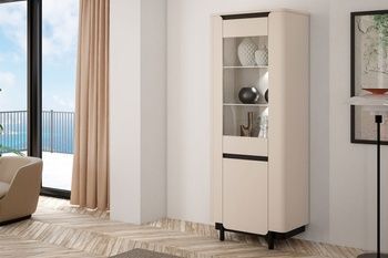 Витрина VODOL VXLV811 Forte Бежевый мат/Черный Forte - 1