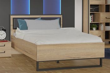 Кровать 120см ORIENTAL TREE HUDL1122 Forte дуб бартекс/черный Forte - 1