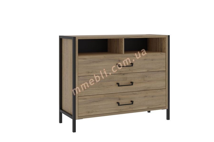 Комод ORIENTAL TREE HUDK212 Forte дуб бартекс/чорний Forte - 3