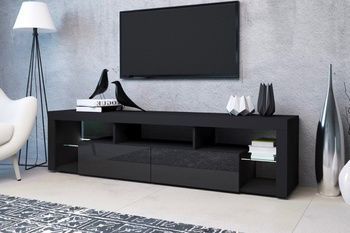 Тумба ТВ Hugo 200 чорний глянець LED GF Furniture - 1