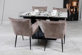 Стол керамический Луара 140см Aqua Rodos Laminam Bianco Statuario Venato Aqua Rodos - 1