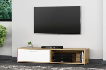 Тумба ТВ Simple SM140 Дуб Вотан/білий