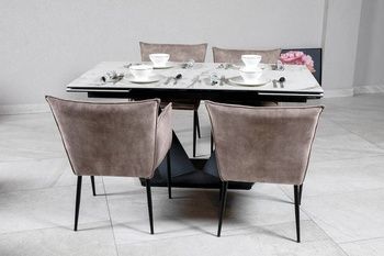 Стол керамический Луара 140см Aqua Rodos Laminam Invisible white Aqua Rodos - 1