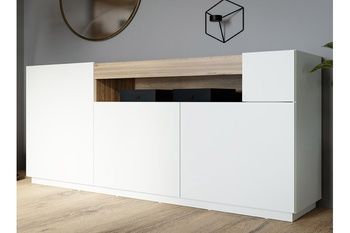 Комод широкий LEWISVILLE LWSK231 Forte светло-серый мат/дуб Валенсия Forte - 1