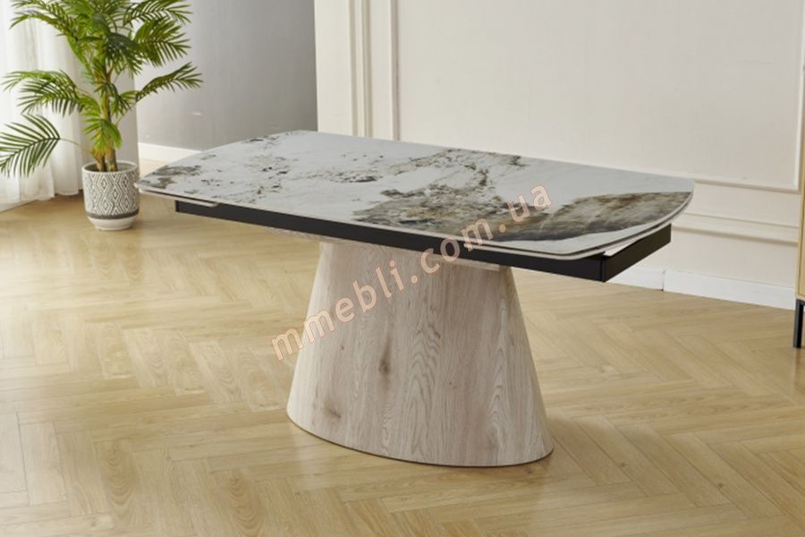 Стіл керамічний CLEMENT T 160 Bjorn Pandora Glossy Wood