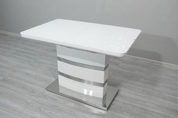 Стол кухонный Montana DT-115-2 110см белое стекло глянец PREMIUM - 1