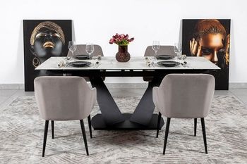 Стол обеденный ЛУАРА 160см Aqua Rodos Laminam Invisible white Aqua Rodos - 1