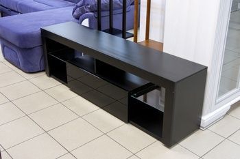 Тумба ТВ Hugo 160 чорний глянець LED