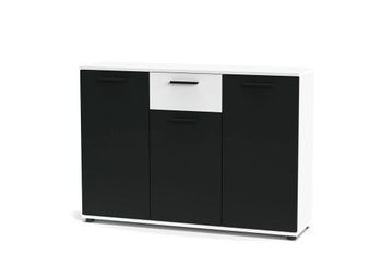 Комод Berno BE3 (Берно) белый/черный GF Furniture - 1