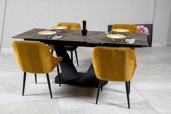 Стол обеденный ЛУАРА 160см Aqua Rodos Laminam Emperador Extra Aqua Rodos - 1