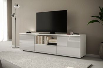 Тумба ТВ Mezo MZ160 GF белая/МДФ серый глянец GF Furniture - 1