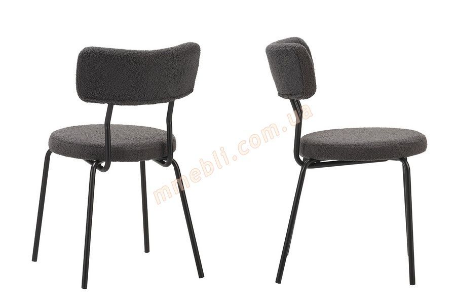Стілець Union DC22222 букле DARK GREY  PREMIUM - 3