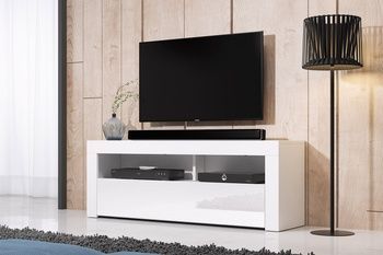Тумба ТВ Mex 140 белый глянец LED GF Furniture - 1