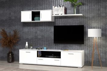 Стенка Dimas (Димас) Дуб Белый/Серый графит GF Furniture - 1