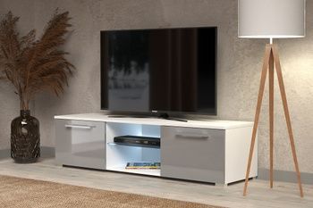 Тумба ТВ Moon 140 серый глянец LED GF Furniture - 1