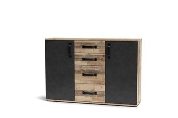 Комод Mosso MO3 120см Олд стайл светлый/Матера серый GF Furniture - 1