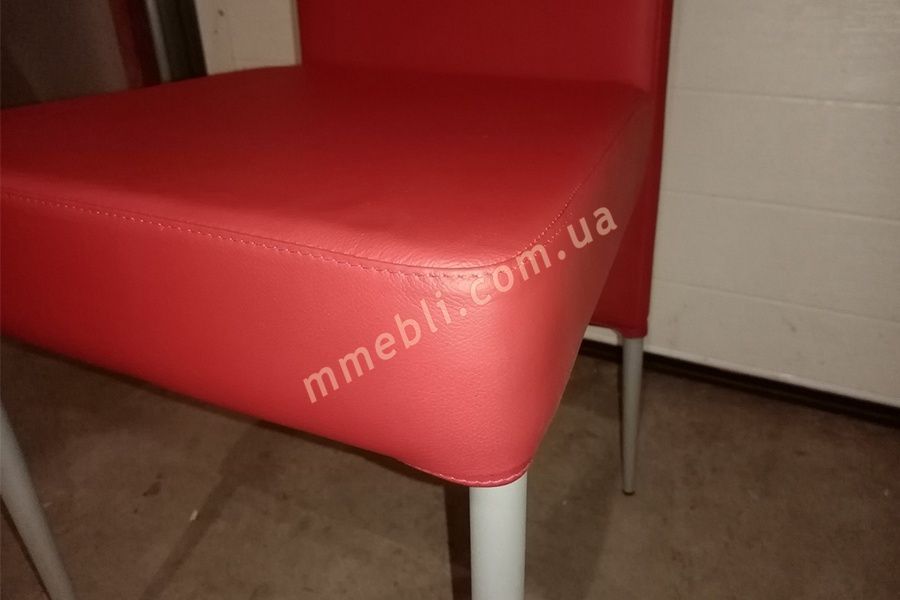Стілець TONIN червона шкіра Італія  - 3