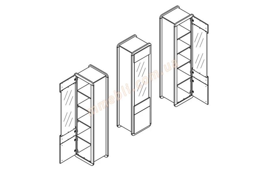 Витрина Ски REG1W1D Gerbor Gerbor - 3