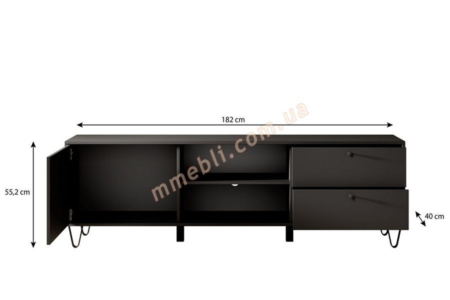 Тумба ТВ ALDO AL1 (Альдо) базальт темно-серый GF Furniture - 2