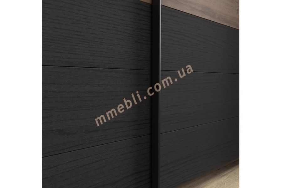 Шкаф купе BELLEVUE BLQS128E1 Forte Дуб болотный/Дуб черный Forte - 3