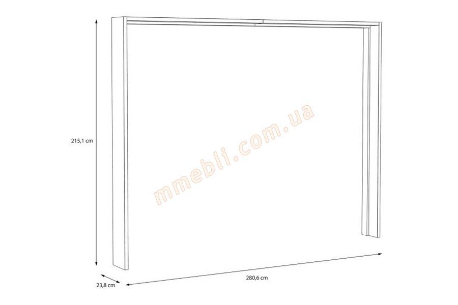 Шкаф купе BELLEVUE BLQS128E1 Forte Дуб болотный/Дуб черный Forte - 9