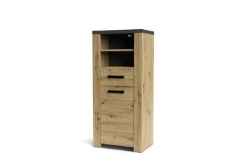 Тумба высокая FOLLOW FW802 Дуб артисан/матера серый GF Furniture - 1