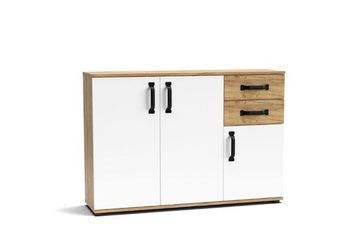 Комод комбинированный Mosso MO4 дуб Крафт золотой/Белый  GF Furniture - 1